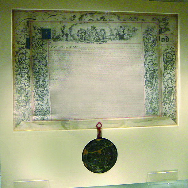 The RPS Charter, proudly on display in our Museum.